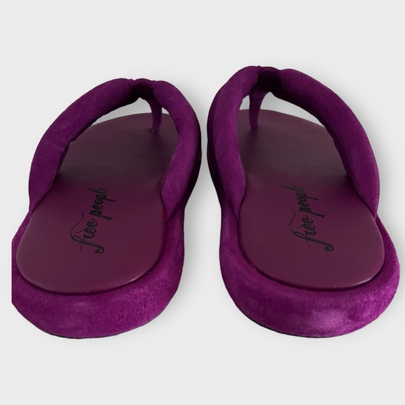 Free People Wonderland Verbena Leather Thong flip flop Sandals Size 7 - Picture 8 of 14